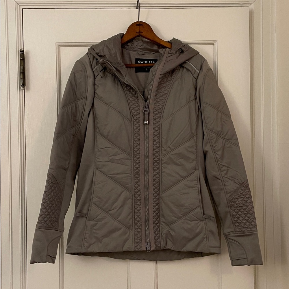 NWOT Athleta Rock Ridge Insulted Winter Jacket Parka Grey | Women’s Size L